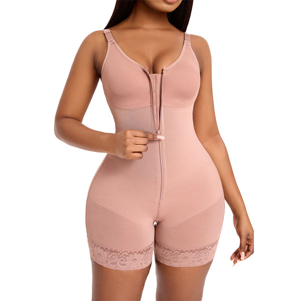 IVONA Fajas shapewear Tummy Control Butt Lifting Shaper with Zipper Crotch and Adjustable Straps