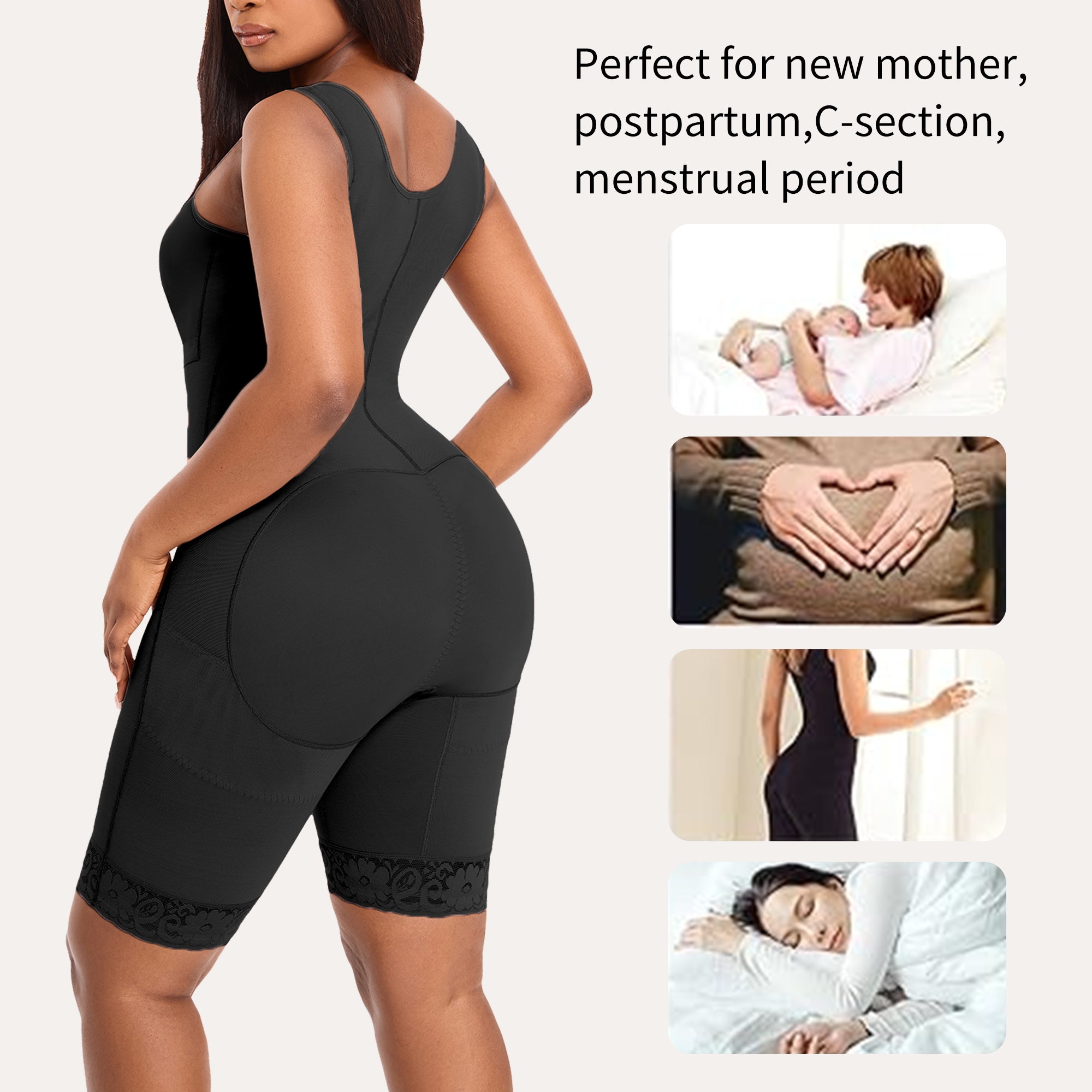 QOU Colombian Shapewear Bodysuit Tummy Control Butt Lift faja