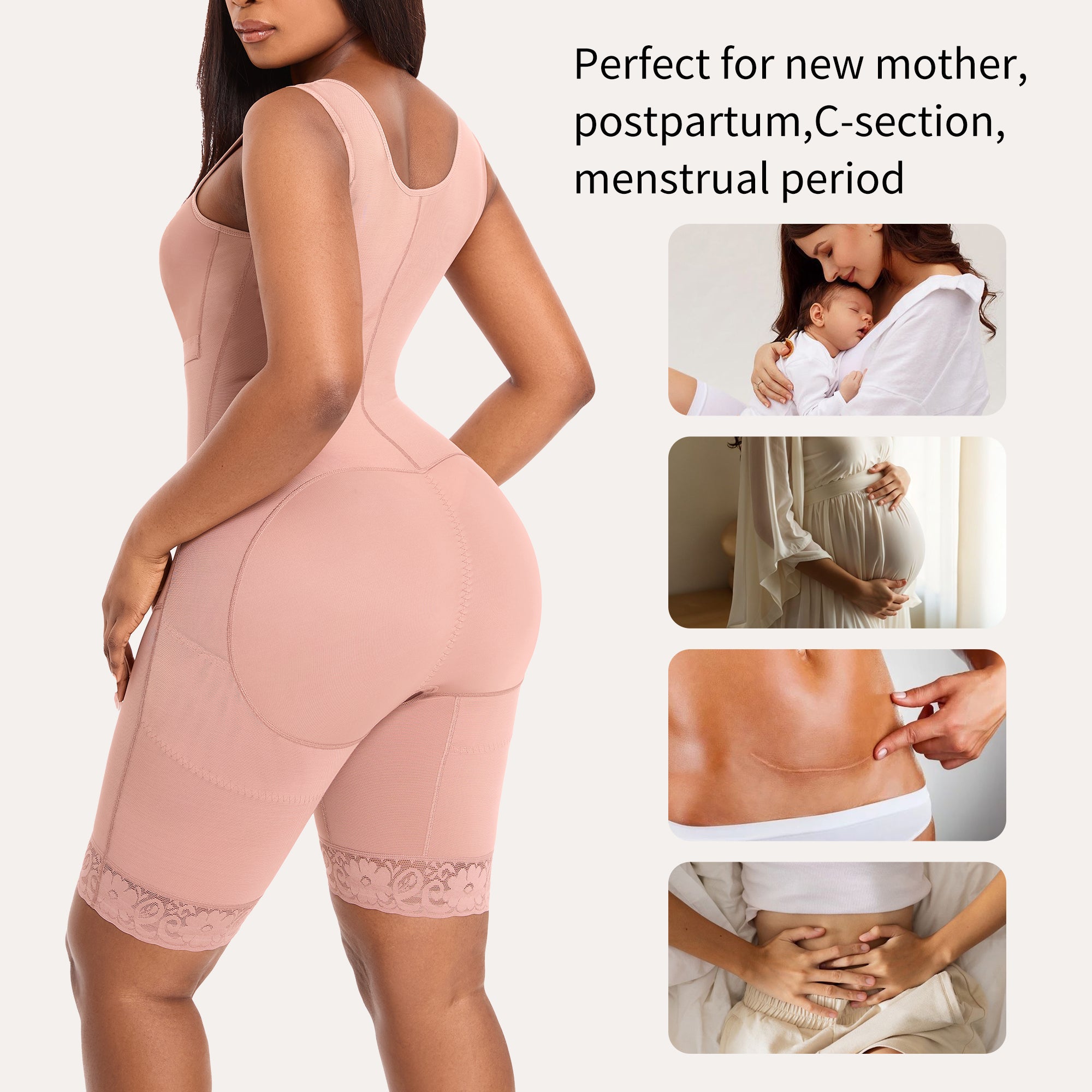 QOU Colombian Shapewear Bodysuit Tummy Control Butt Lift faja