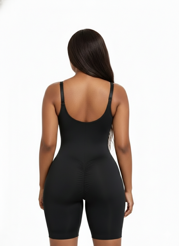 IVONA Seamless Thigh Control Breast Lift Shapewear Comfy Tummy Control Shapewear Bodysuit Mid Thigh With Built-In Bra