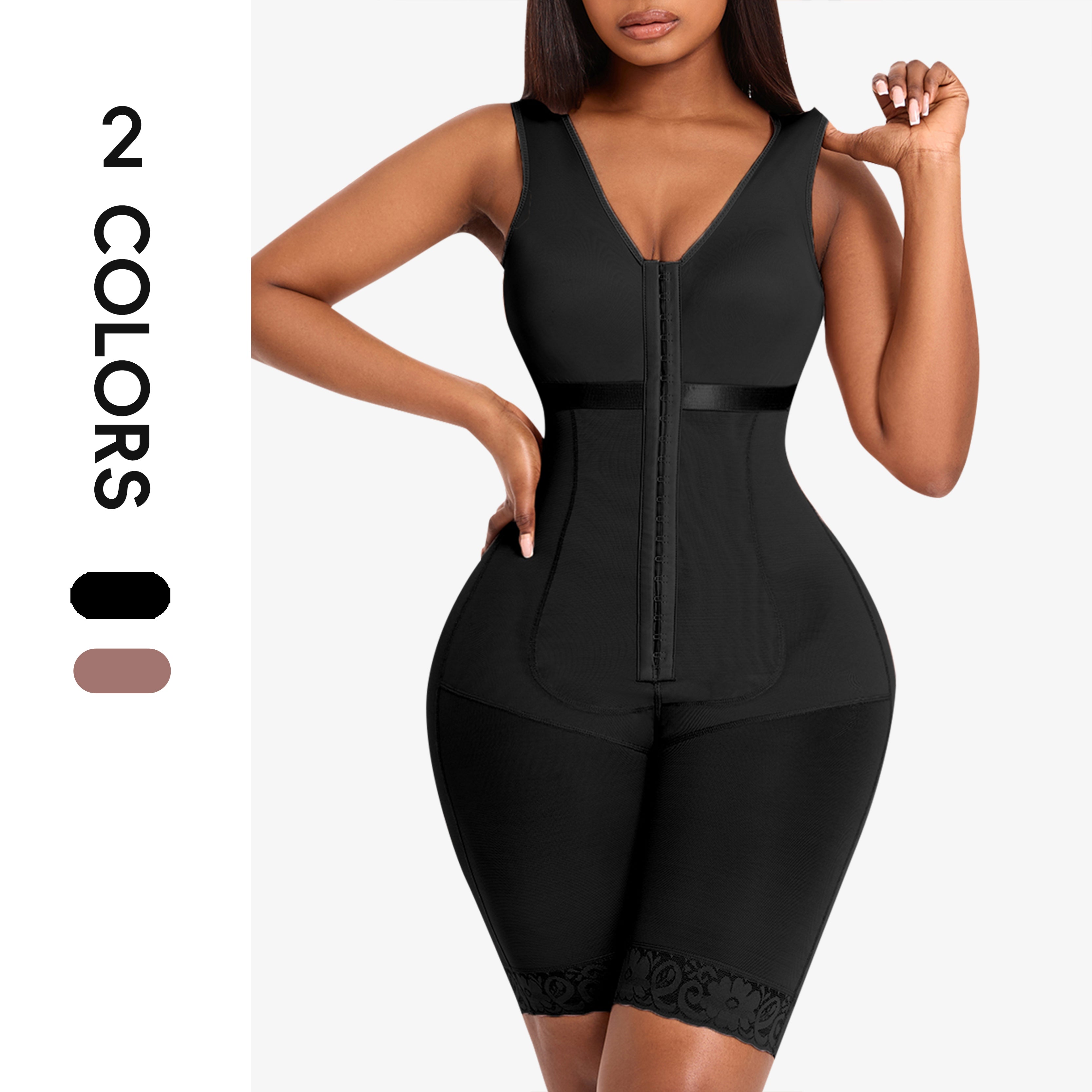 QOU Colombian Shapewear Bodysuit Tummy Control Butt Lift faja